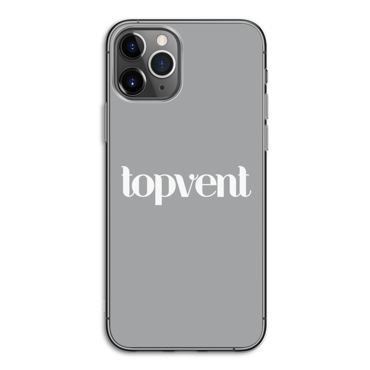 Topvent Grijs Wit: iPhone 11 Pro Transparant Hoesje