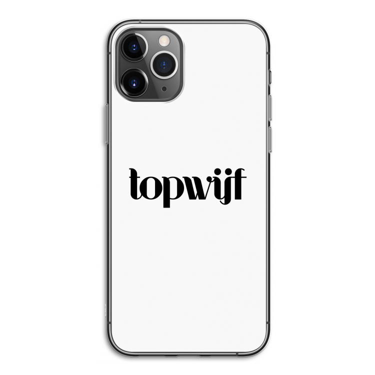 Topwijf Wit: iPhone 11 Pro Transparant Hoesje