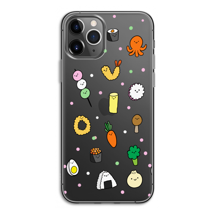 Happy bento friends: iPhone 11 Pro Transparant Hoesje