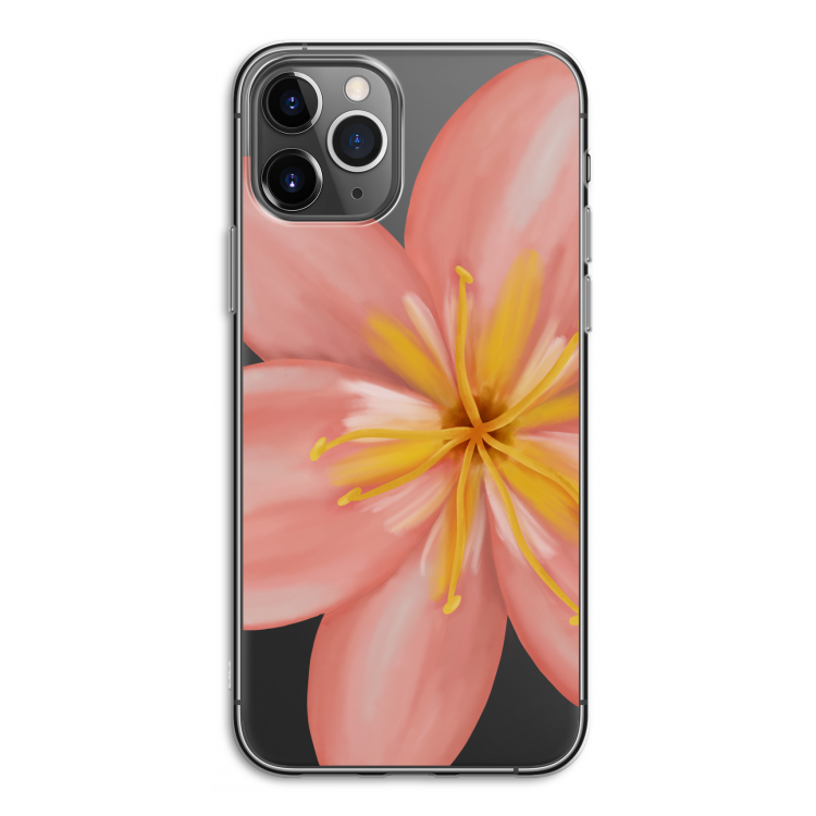 Pink Ellila Flower: iPhone 11 Pro Transparant Hoesje