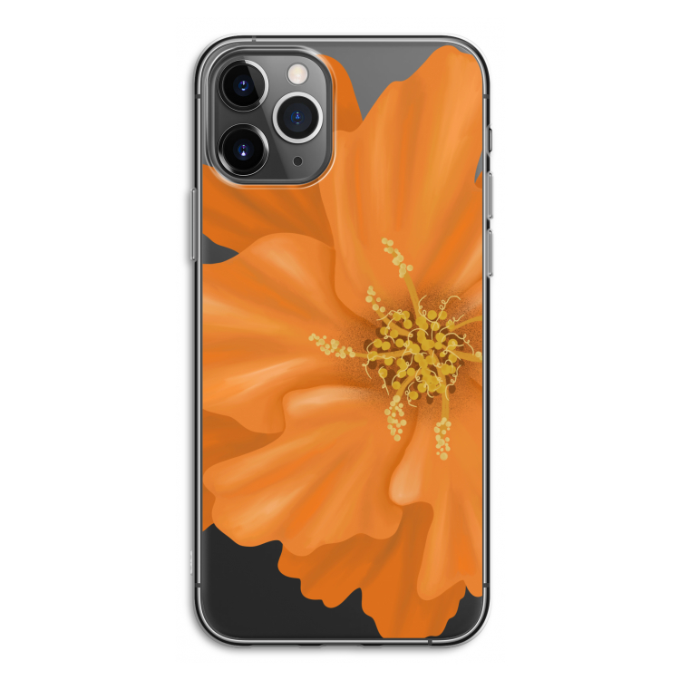 Orange Ellila flower: iPhone 11 Pro Transparant Hoesje