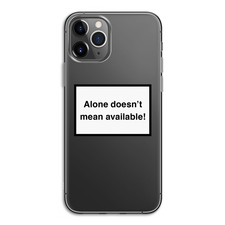 Alone: iPhone 11 Pro Transparant Hoesje