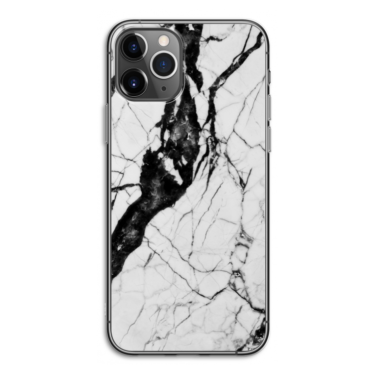 Witte marmer 2: iPhone 11 Pro Transparant Hoesje