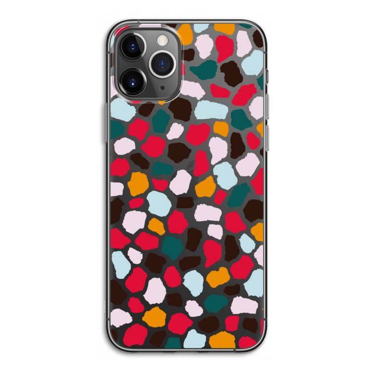Colored Giraffe: iPhone 11 Pro Transparant Hoesje