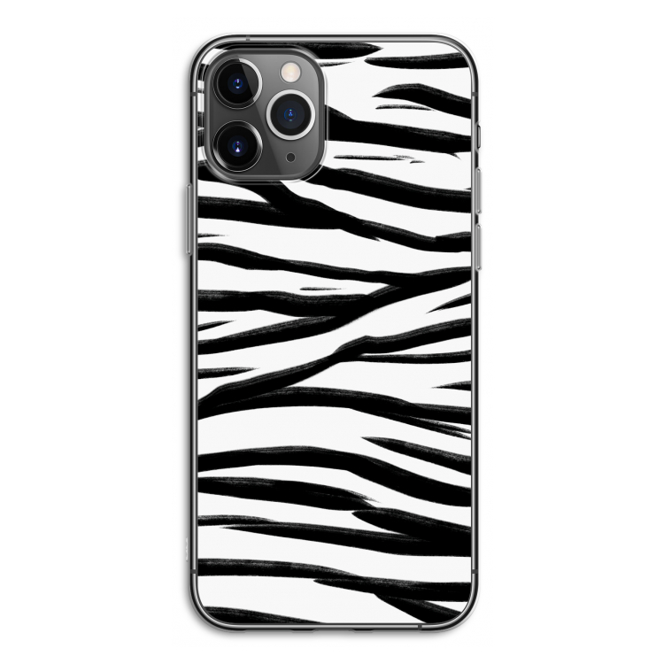 Zebra pattern: iPhone 11 Pro Transparant Hoesje
