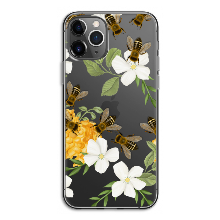 No flowers without bees: iPhone 11 Pro Transparant Hoesje