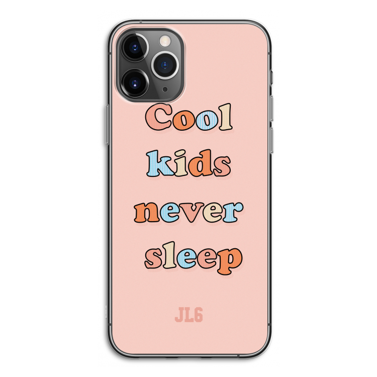 Cool Kids Never Sleep: iPhone 11 Pro Transparant Hoesje