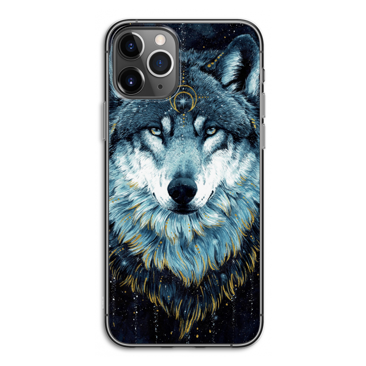 Darkness Wolf: iPhone 11 Pro Transparant Hoesje