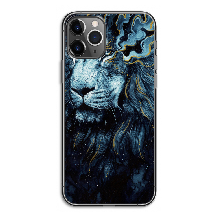 Darkness Lion: iPhone 11 Pro Transparant Hoesje