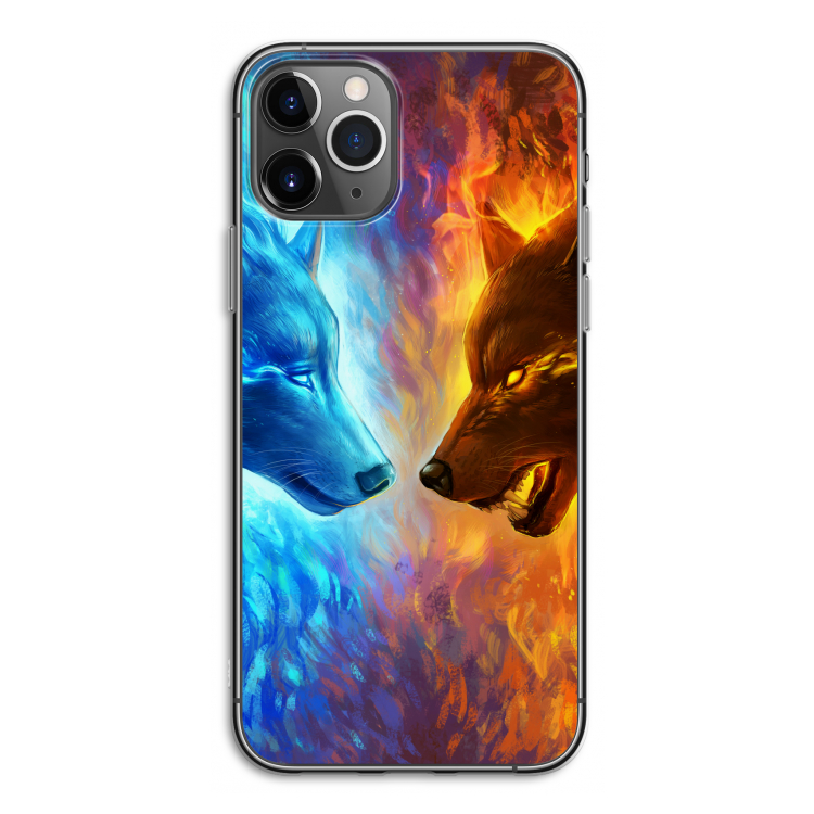 Fire & Ice: iPhone 11 Pro Transparant Hoesje