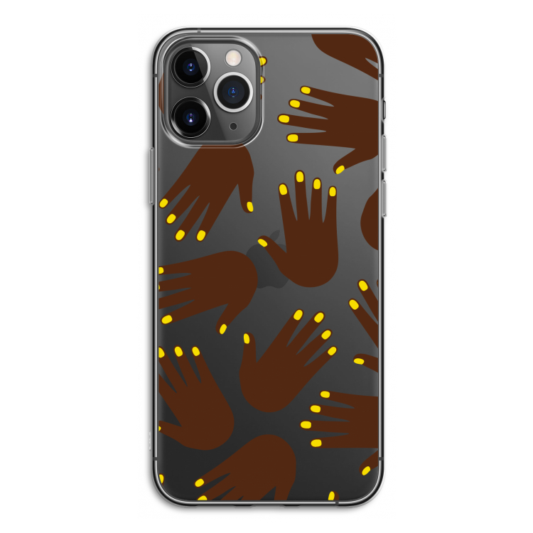 Hands dark: iPhone 11 Pro Transparant Hoesje