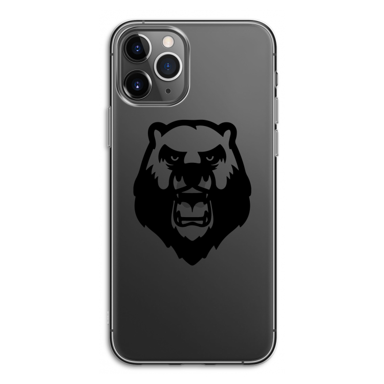 Angry Bear (black): iPhone 11 Pro Transparant Hoesje