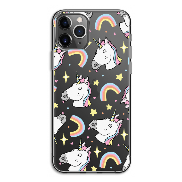 Rainbow Unicorn: iPhone 11 Pro Transparant Hoesje