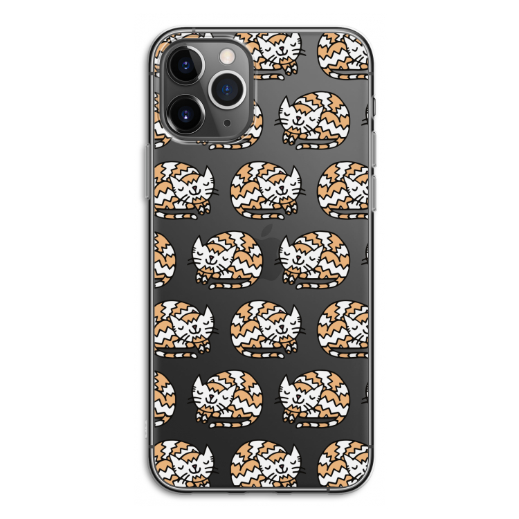 Slapende poes: iPhone 11 Pro Transparant Hoesje