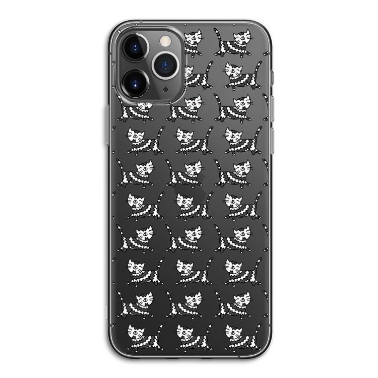 Zwarte poes: iPhone 11 Pro Transparant Hoesje