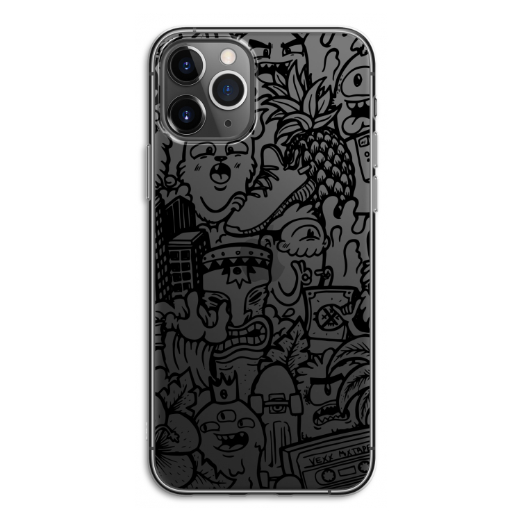 Vexx Black Mixtape: iPhone 11 Pro Transparant Hoesje