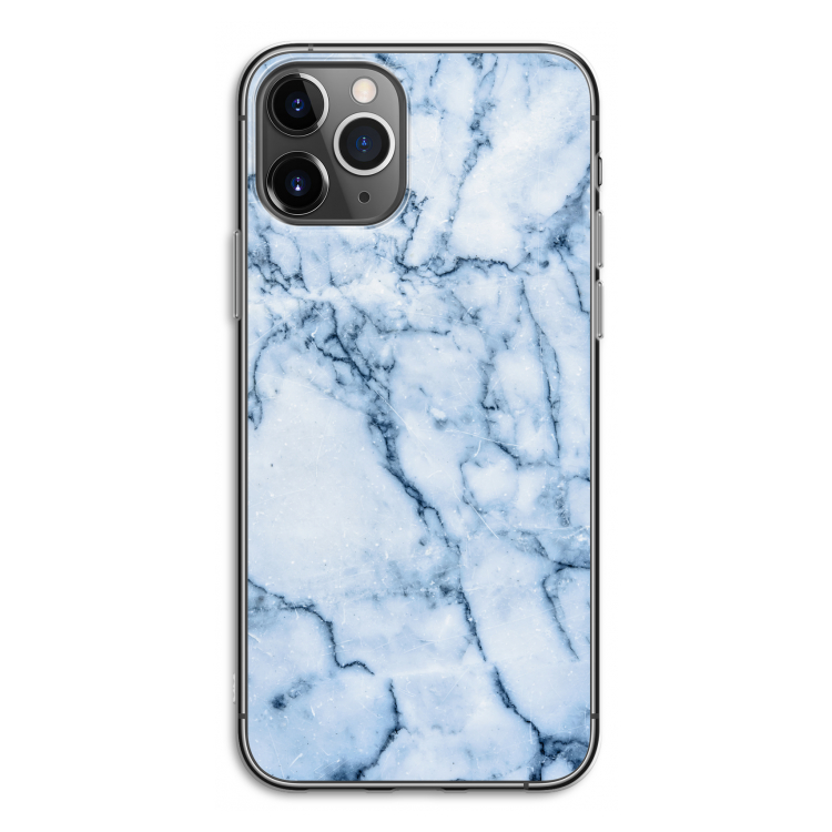 Blauw marmer: iPhone 11 Pro Transparant Hoesje