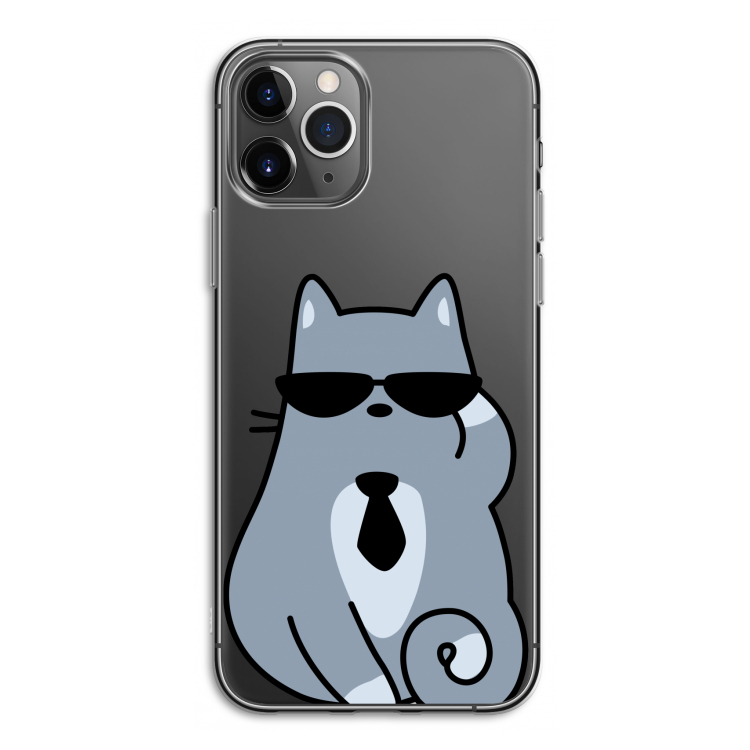 Cool cat: iPhone 11 Pro Transparant Hoesje