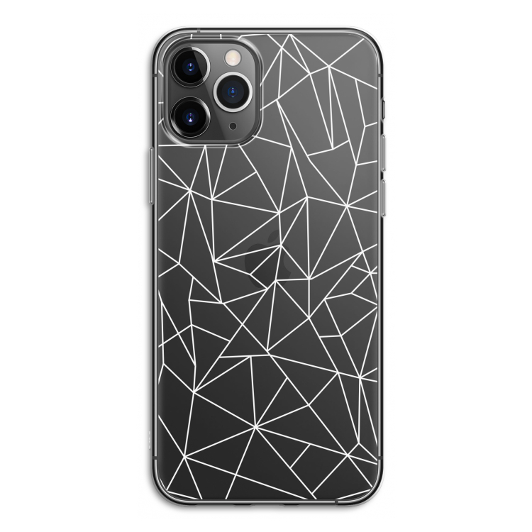 Geometrische lijnen wit: iPhone 11 Pro Transparant Hoesje