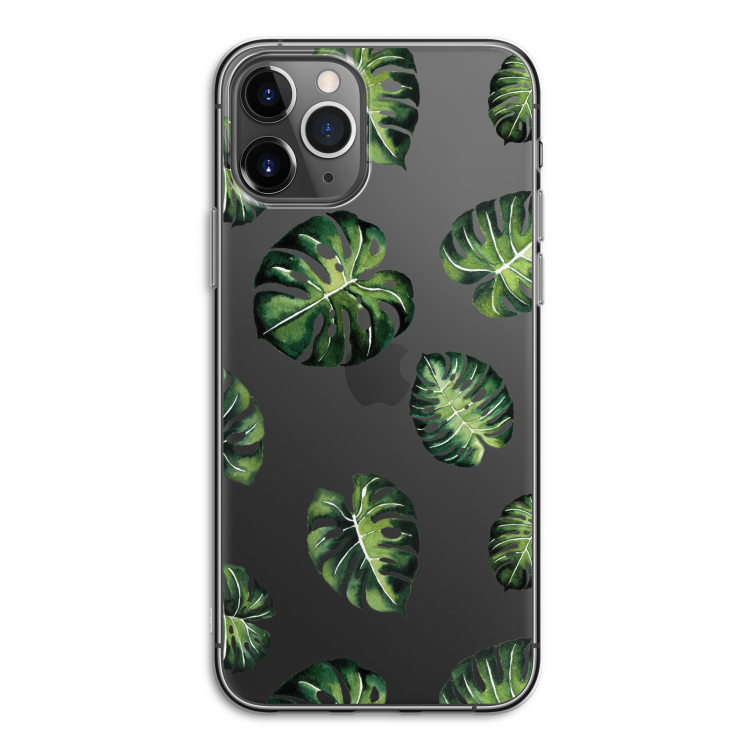 Tropische bladeren: iPhone 11 Pro Transparant Hoesje