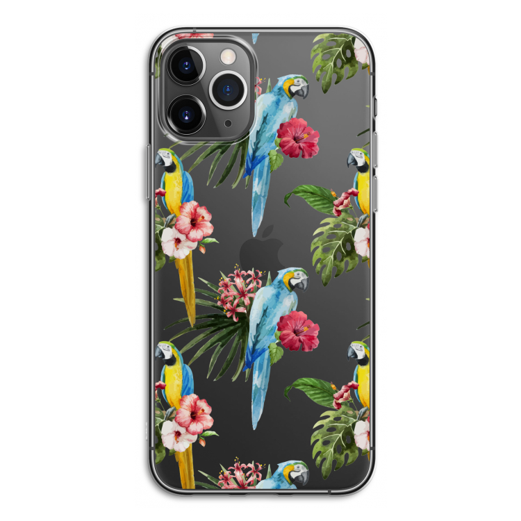 Kleurrijke papegaaien: iPhone 11 Pro Transparant Hoesje