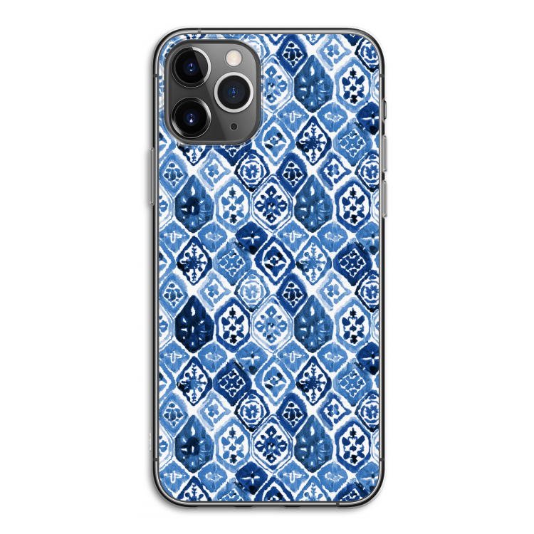 Blauw motief: iPhone 11 Pro Transparant Hoesje