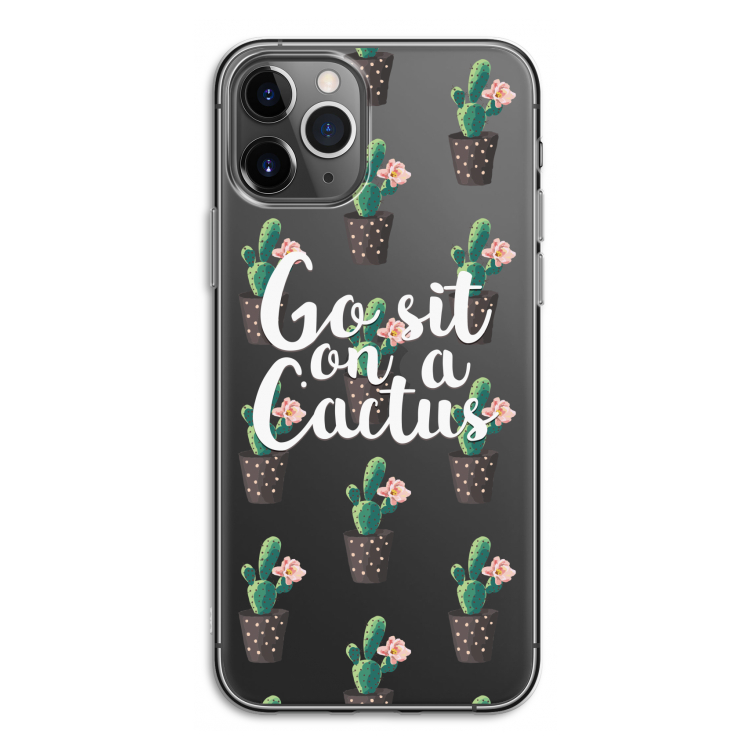 Cactus quote: iPhone 11 Pro Transparant Hoesje