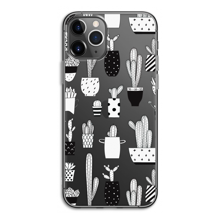 Cactusmotief: iPhone 11 Pro Transparant Hoesje
