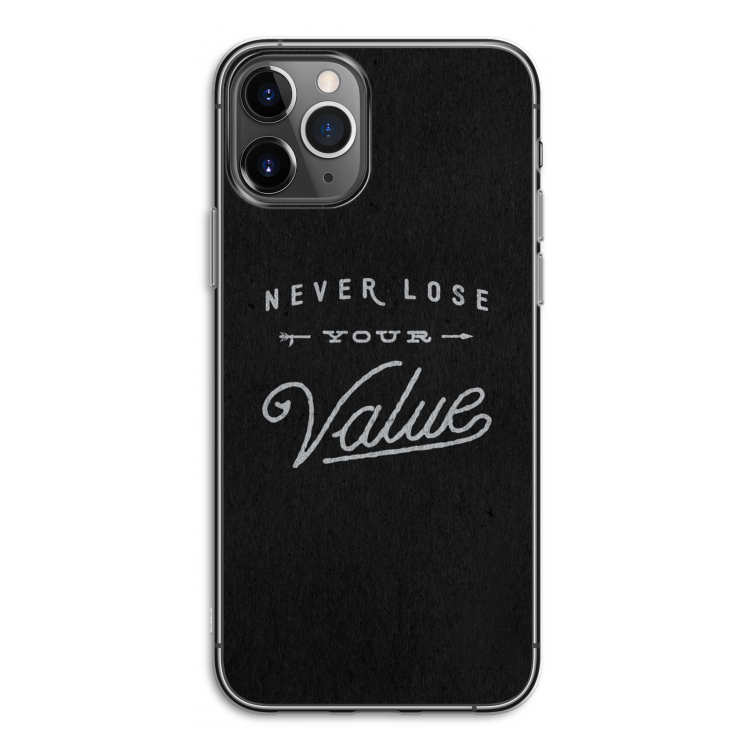 Never lose your value: iPhone 11 Pro Transparant Hoesje