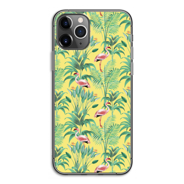 Flamingo party: iPhone 11 Pro Transparant Hoesje