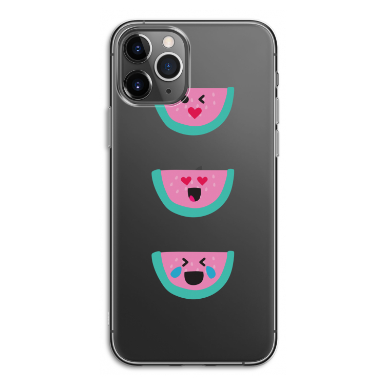 Smiley watermeloen: iPhone 11 Pro Transparant Hoesje