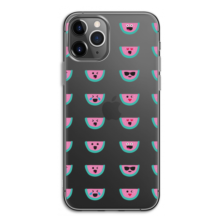 Smiley watermeloenprint: iPhone 11 Pro Transparant Hoesje