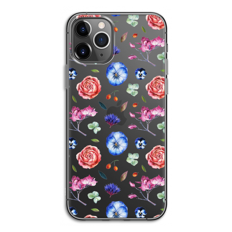 Bloemetjes: iPhone 11 Pro Transparant Hoesje
