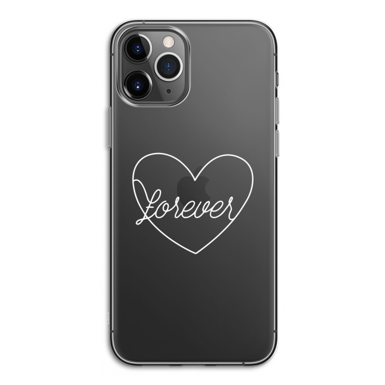 Forever heart pastel: iPhone 11 Pro Transparant Hoesje