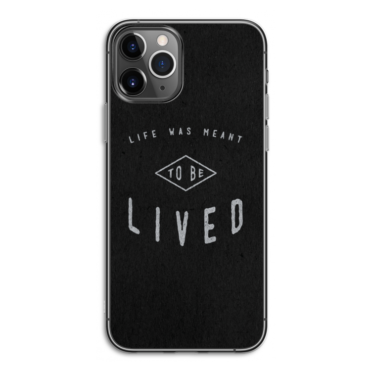 To be lived: iPhone 11 Pro Transparant Hoesje