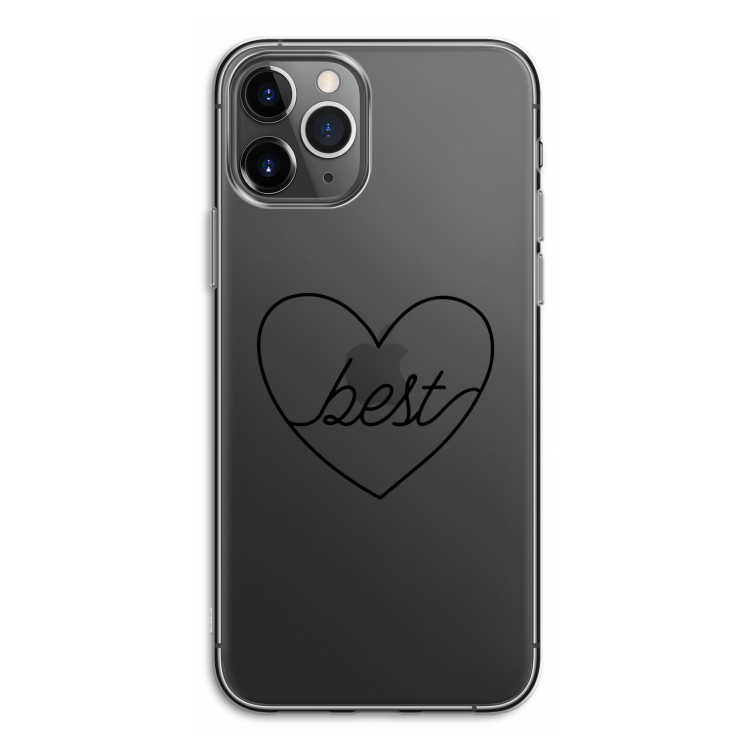 Best heart black: iPhone 11 Pro Transparant Hoesje