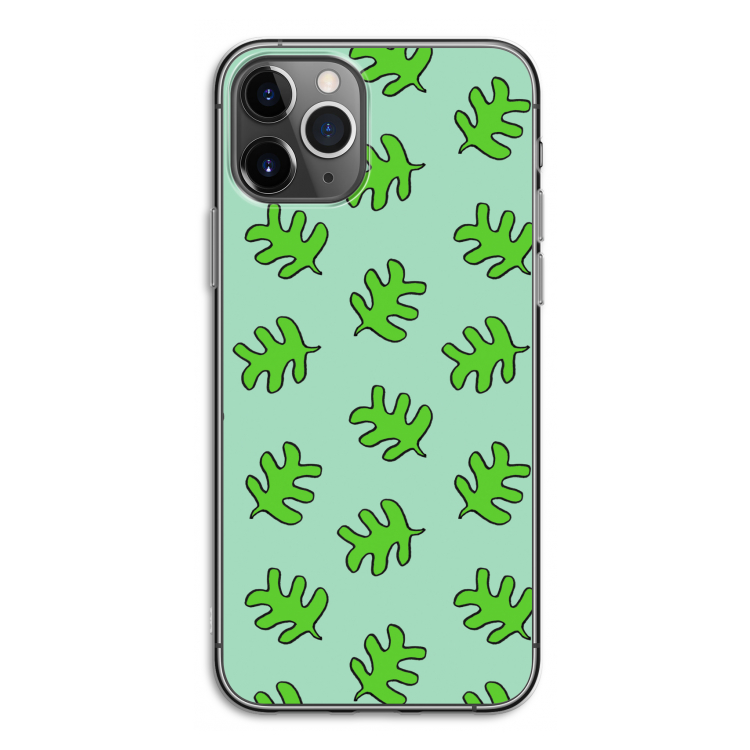 Groene blaadjes: iPhone 11 Pro Transparant Hoesje