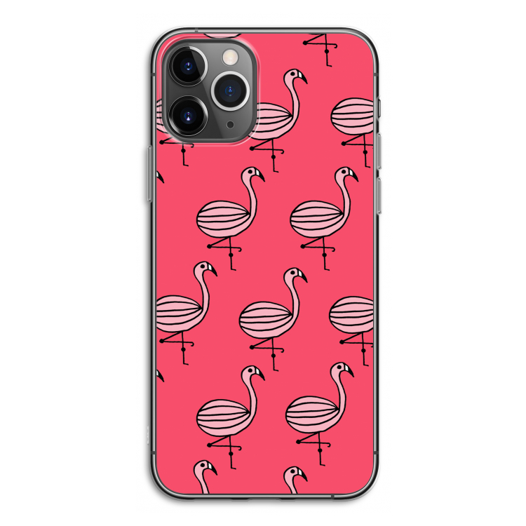 Flamingo: iPhone 11 Pro Transparant Hoesje