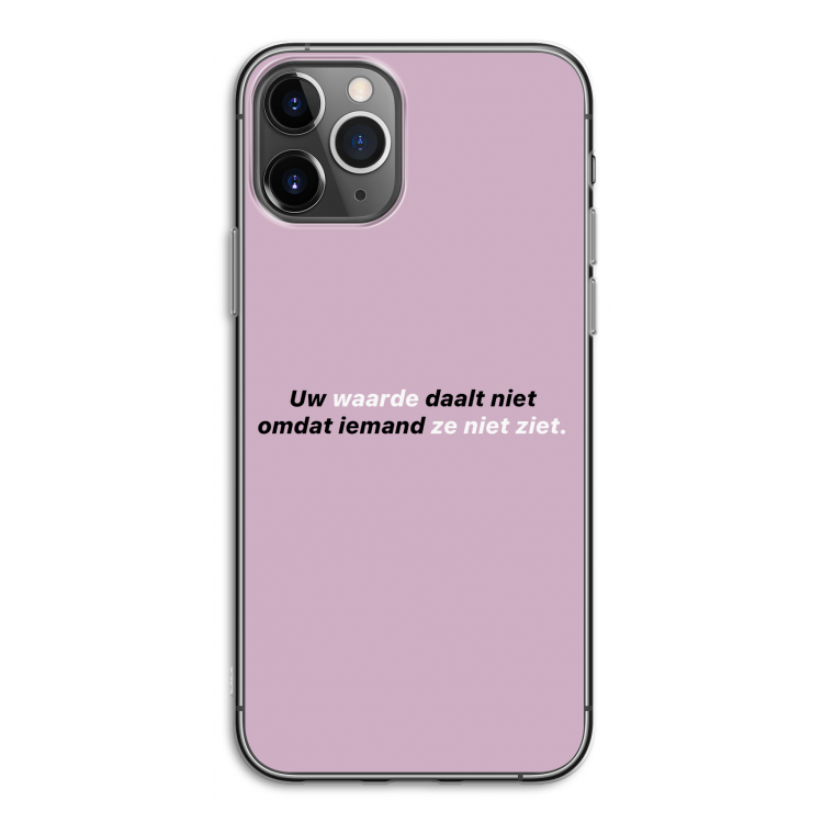 uw waarde daalt niet: iPhone 11 Pro Transparant Hoesje