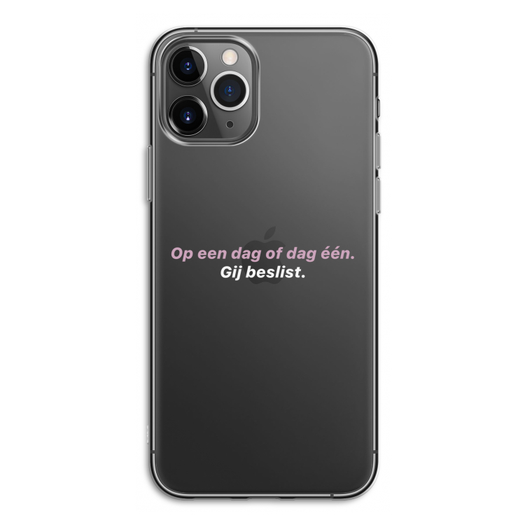 gij beslist: iPhone 11 Pro Transparant Hoesje