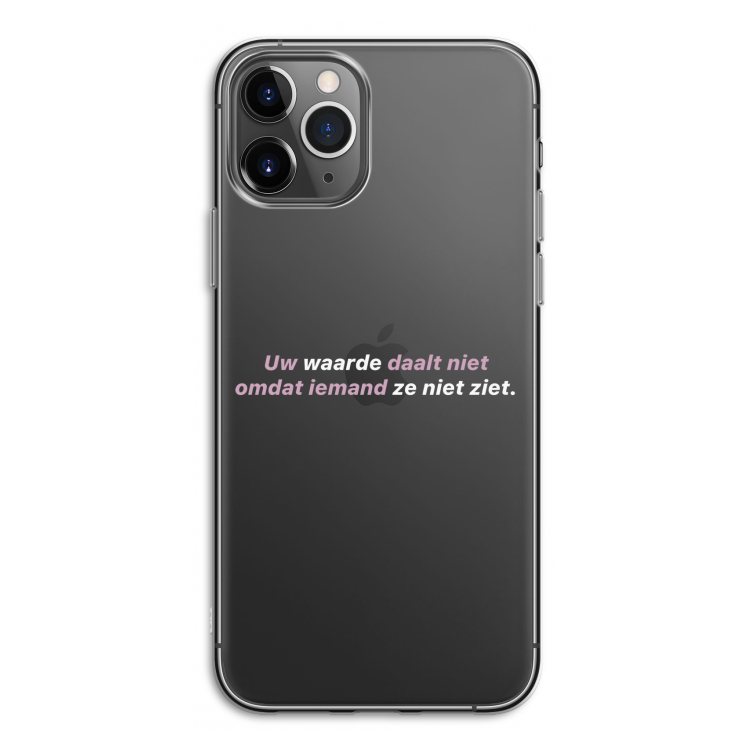 uw waarde daalt niet: iPhone 11 Pro Transparant Hoesje
