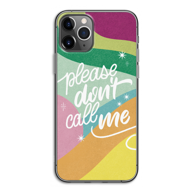 Don't call: iPhone 11 Pro Transparant Hoesje