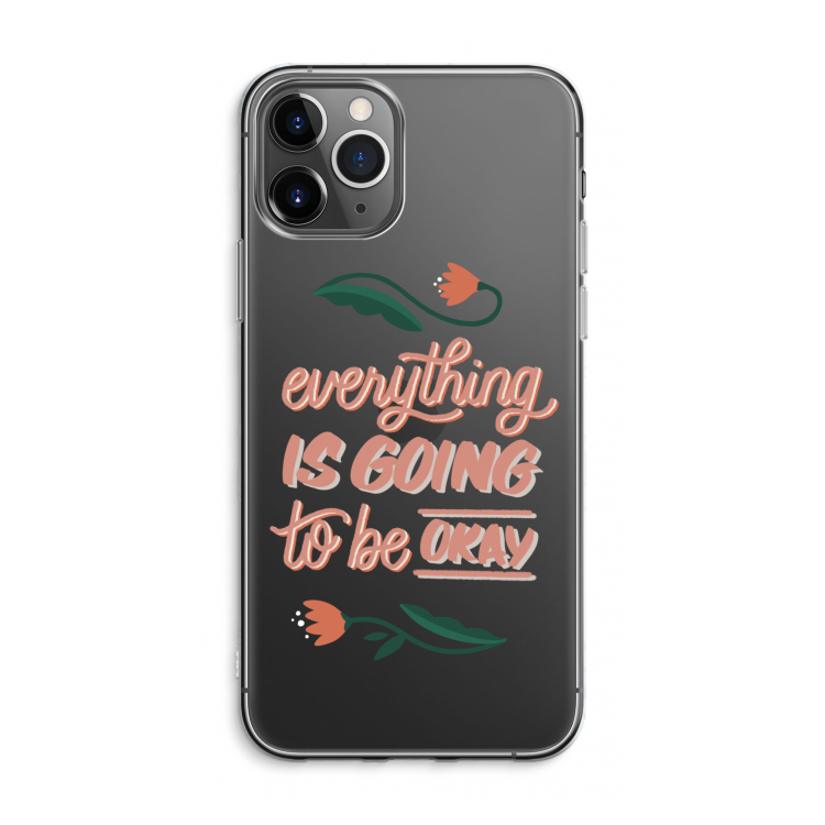CaseCompany Optimistic flower girl: iPhone 11 Pro Max Transparant Hoesje