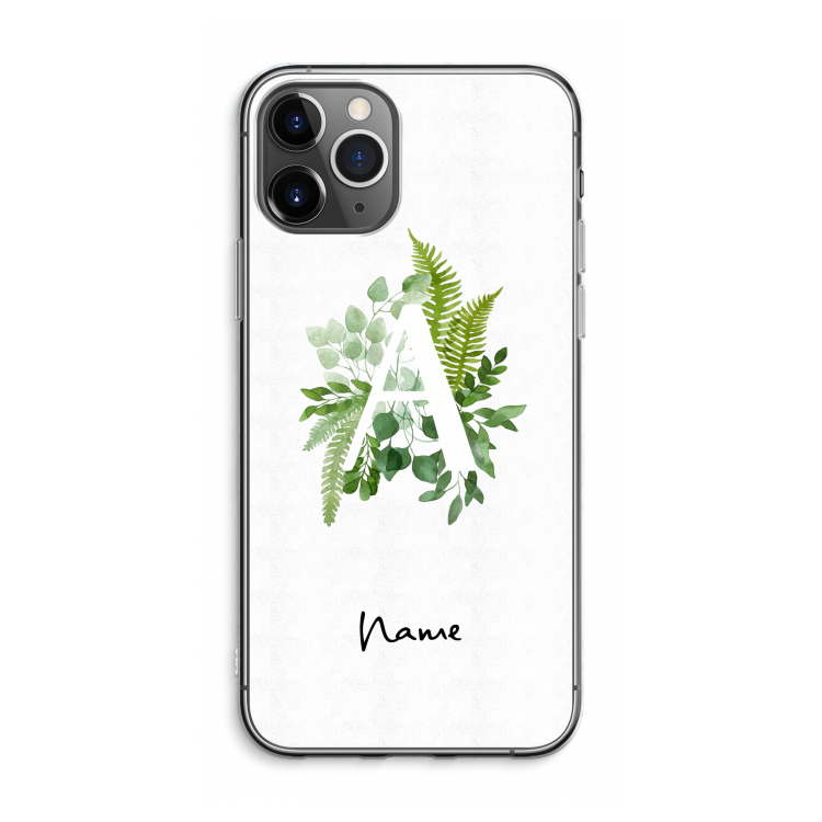 Green Brush: iPhone 11 Pro Max Transparant Hoesje