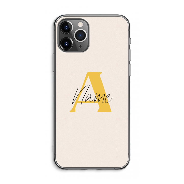 CaseCompany Amber Script: iPhone 11 Pro Max Transparant Hoesje