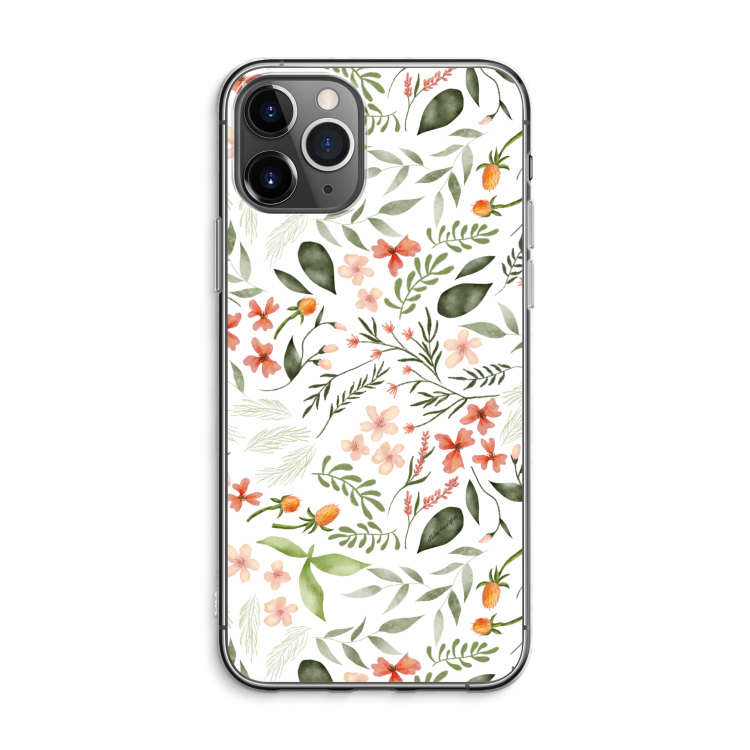 CaseCompany Sweet little flowers: iPhone 11 Pro Max Transparant Hoesje