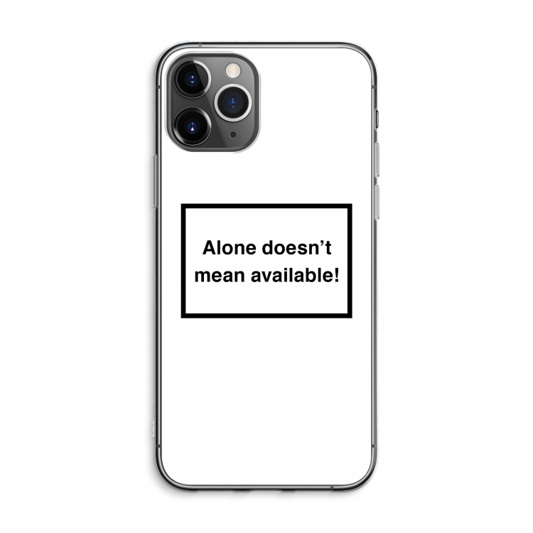 CaseCompany Alone: iPhone 11 Pro Max Transparant Hoesje