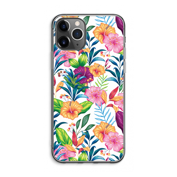 CaseCompany Tropisch 2: iPhone 11 Pro Max Transparant Hoesje
