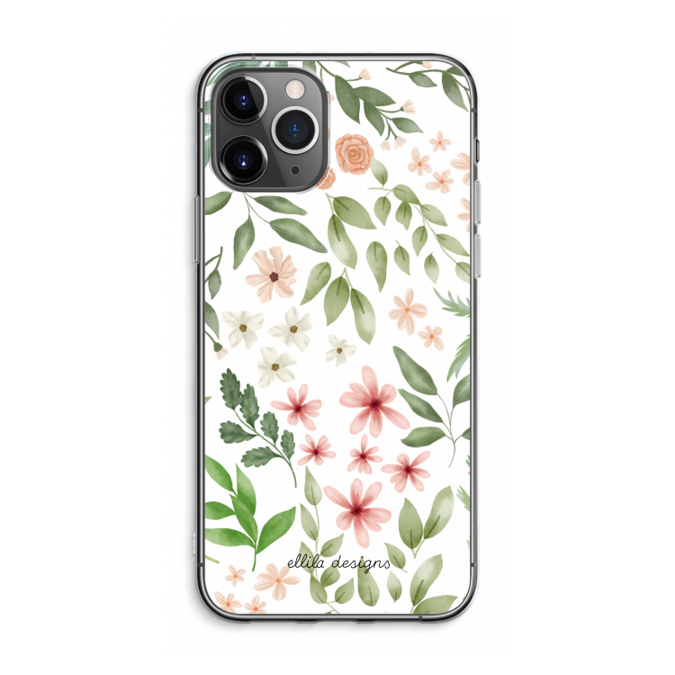 Botanical sweet flower heaven: iPhone 11 Pro Max Transparant Hoesje
