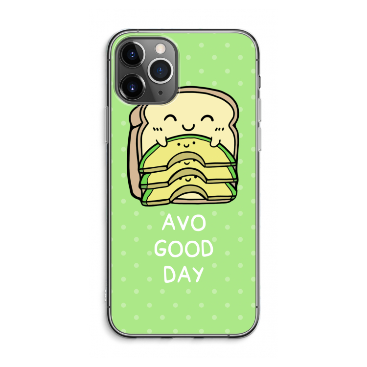 CaseCompany Avo Good Day: iPhone 11 Pro Max Transparant Hoesje